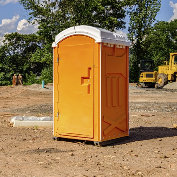 how often are the portable restrooms cleaned and serviced during a rental period in Burns MI